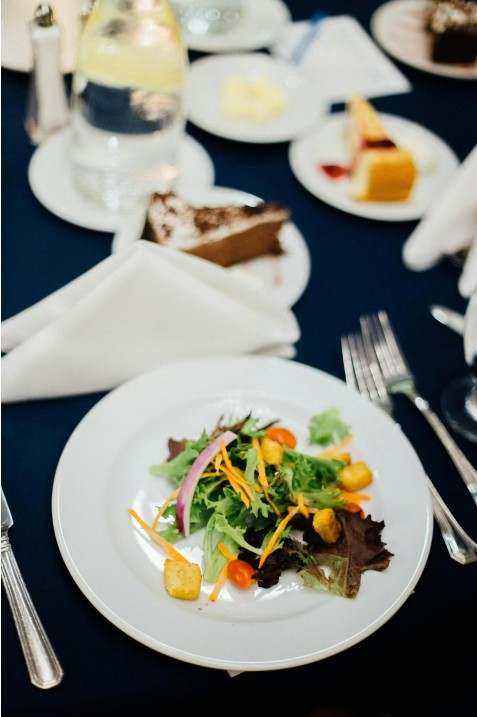 Wedding reception plated service